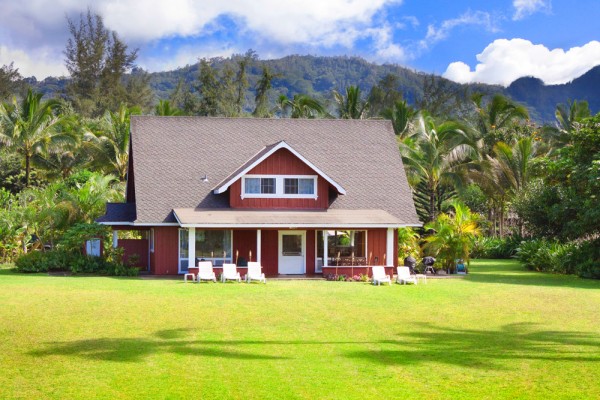 Hanalei's Ridgeline in the backdrop. 