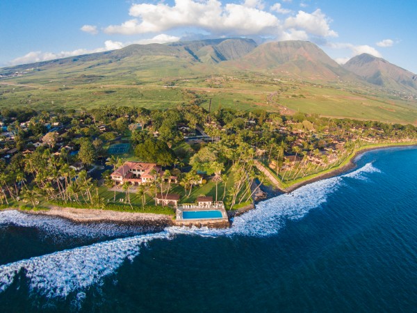 Puamana aerial from ocean