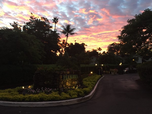 Puamana Entrance Sunset